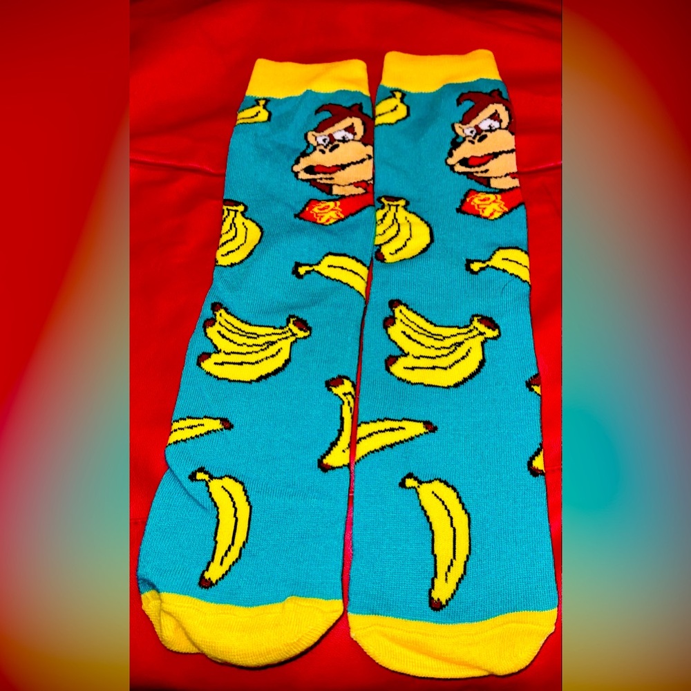 New Unisex Donkey Kong Socks. One size